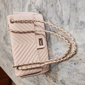 New Ballet pink quilted shoulder bag